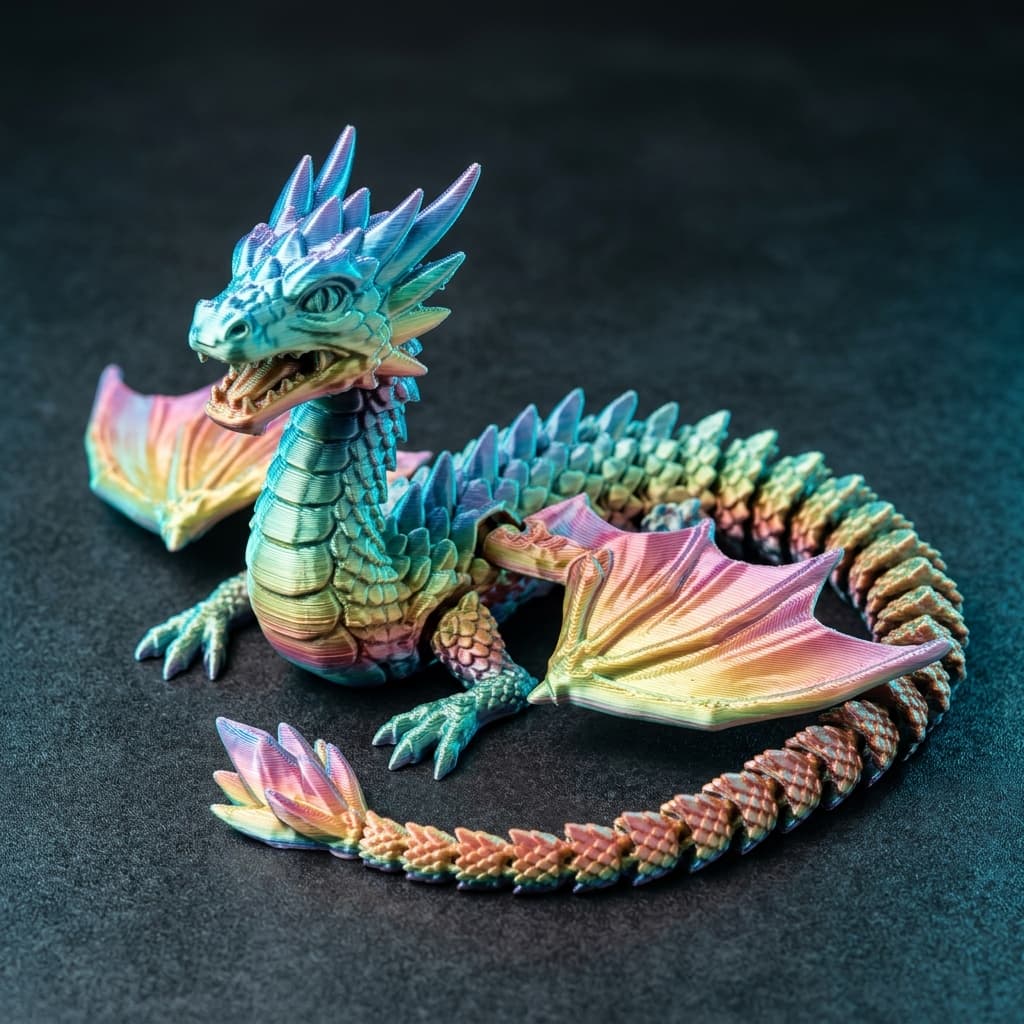 3D Printed Crystal Dragon Showcase
